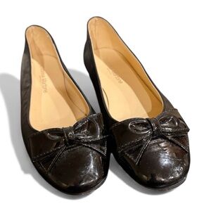 Sabrina Martone size 39/9 leather Flats with Bow made in Italy